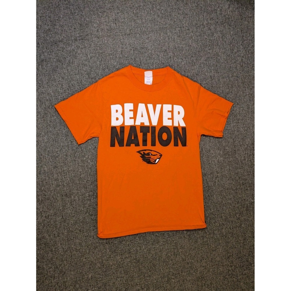 Vintage Oregon State Beavers T Shirt NCAA University Small Orange Sports‎ Tee